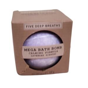 Five Deep Breaths Mega Bath Bomb – Calming Lavender, 5.3 oz